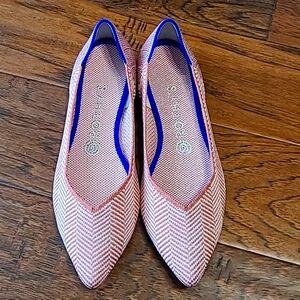 Rothy's Amber Metallic Herringbone Points 8.5